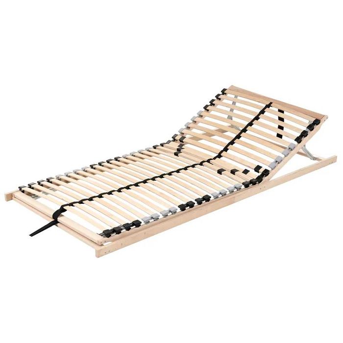 Pat IKEA metalic alb 90 x 200 cm, cu somiera rabatabila si saltea