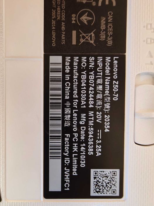 Продавам лаптоп Lenovo Z50-70 в добро състояние