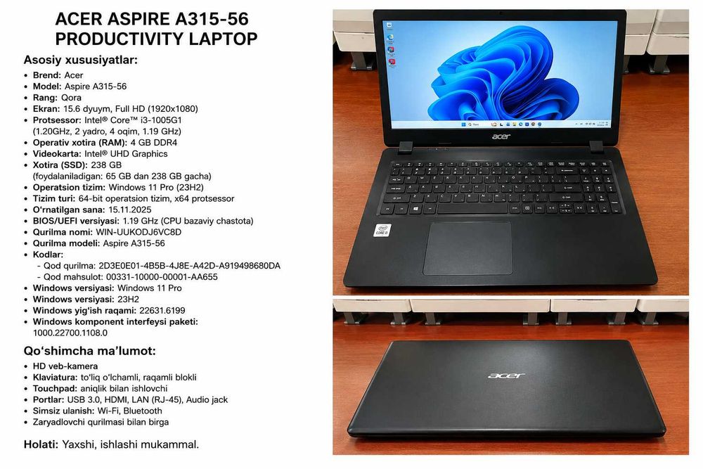 Acer Aspire A315-56.