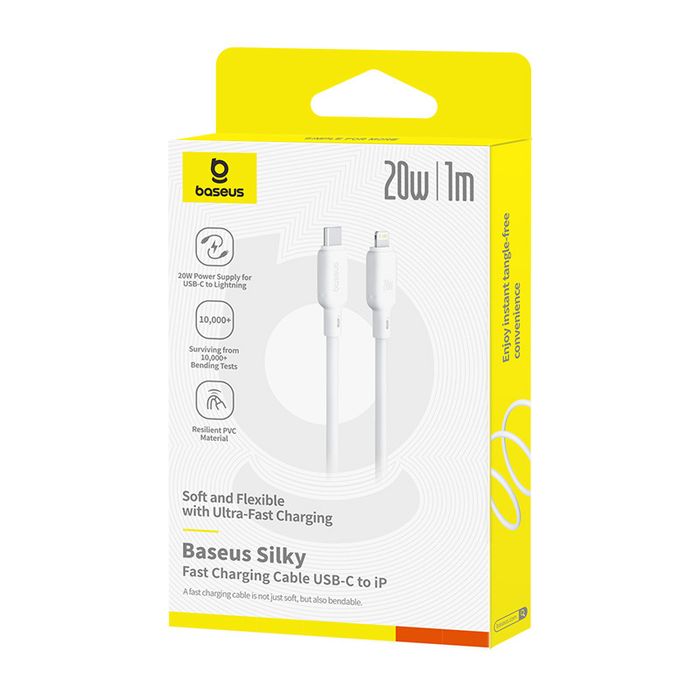 Кабел Baseus Silky USB-C към Lightning 20W – нов, запечатан