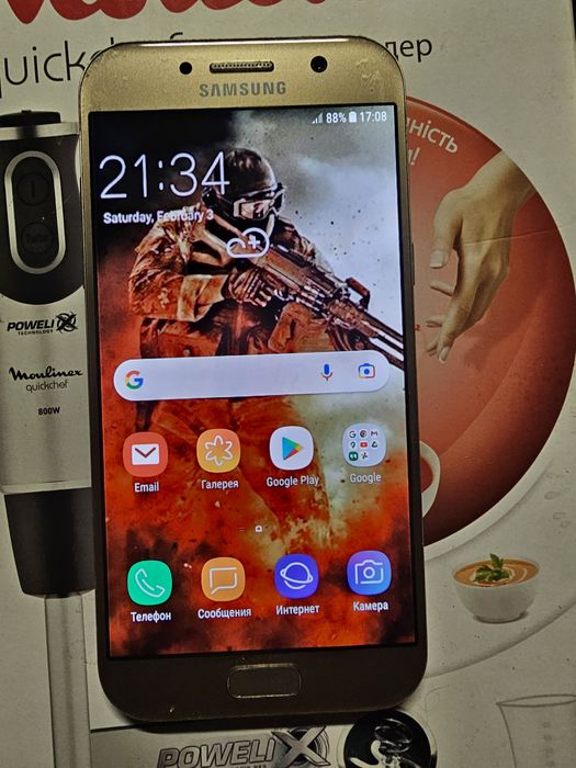 Samsung A12 рабочий. С чехлом