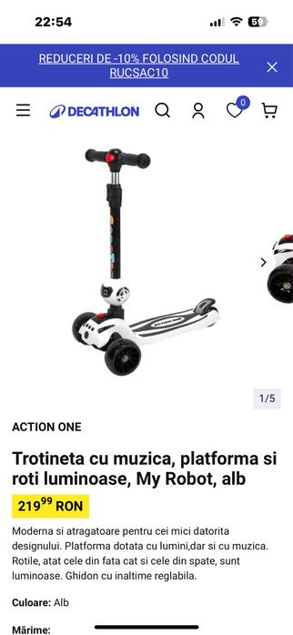 Trotineta NOUA cu roti luminoase si muzica