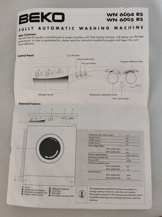 Стиральная машинка BEKO