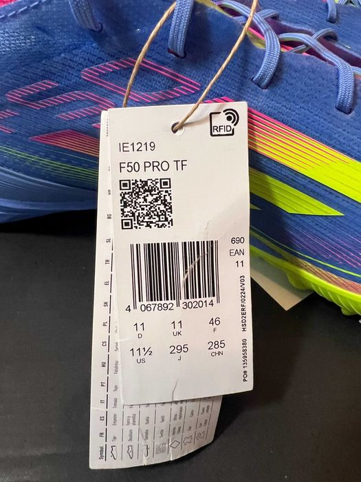 adidas F50 tf PRO стоножки ,футболни обувки номер 46