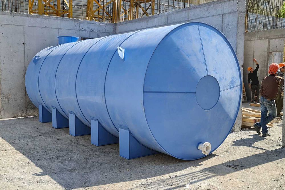 Эко ёмкость горизонтальная из полипропилена 30м3, тонн для воды