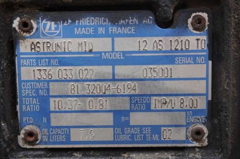 Cutie de viteze camion ZF 12AS1210OD TGM - Piese de schimb camion