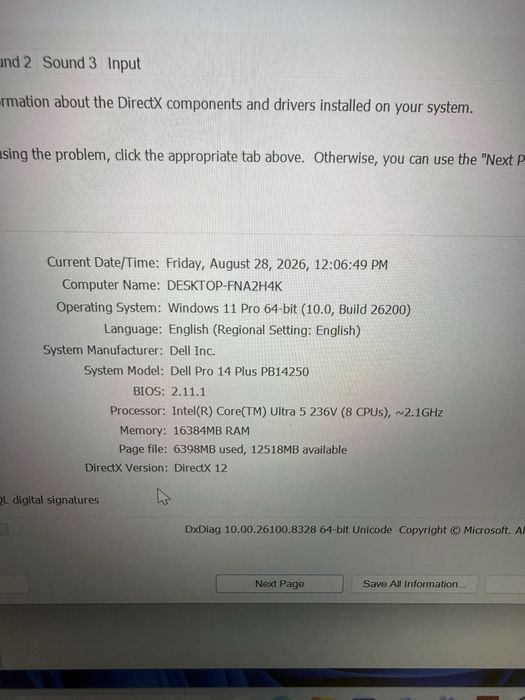 Laptop Dell Pro 14 Plus Ultra 5 236V 16GB 512GB SSD Windows 11 Pro