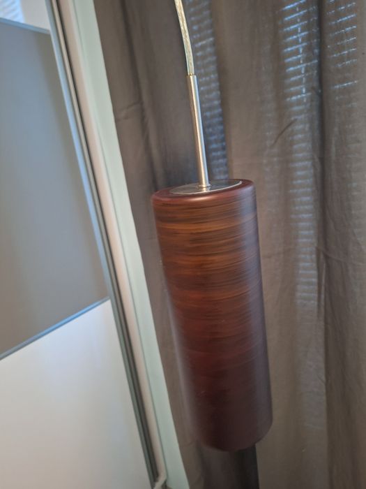 Висяща лампа колело и лампион в кафяво