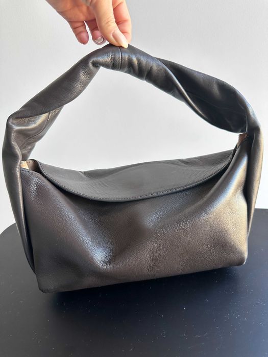 Geanta piele naturala Massimo Dutti maro