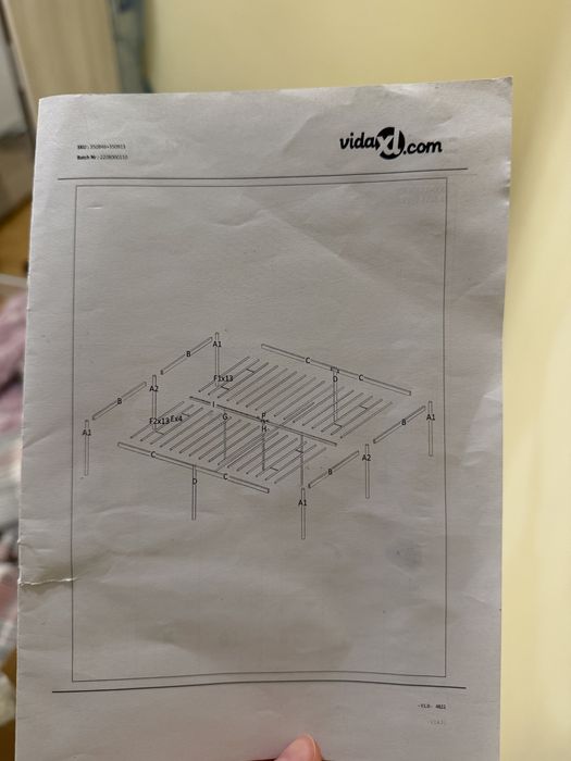 Cadru pat otel 140x190 vidaXL