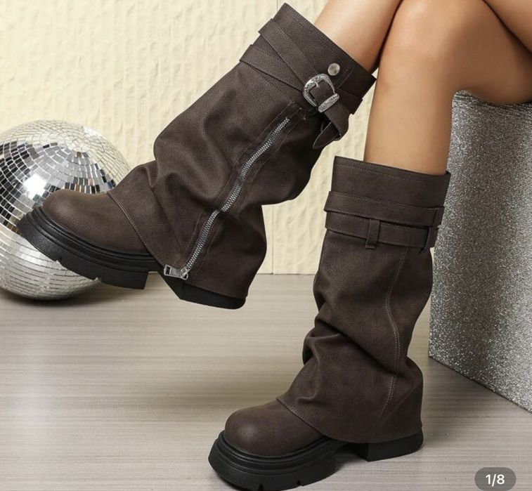 Уникални кожени ботуши