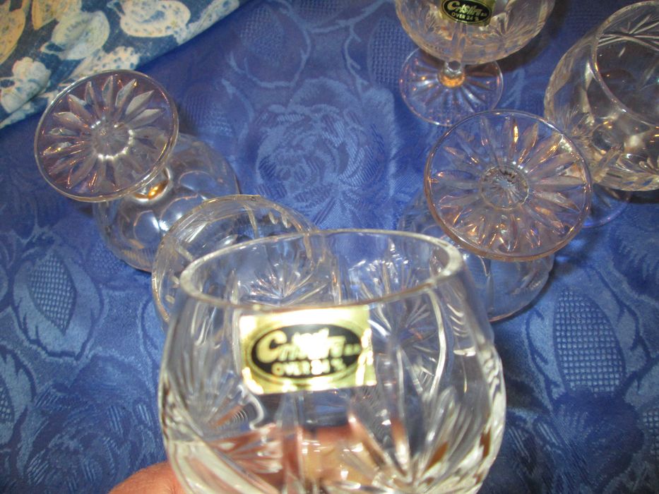 set  6  pahare cristal alb