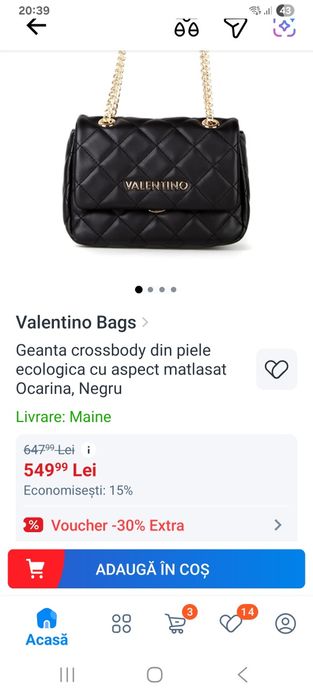Geanta crossbody ocarina din piele ecologica purtată doar odată
