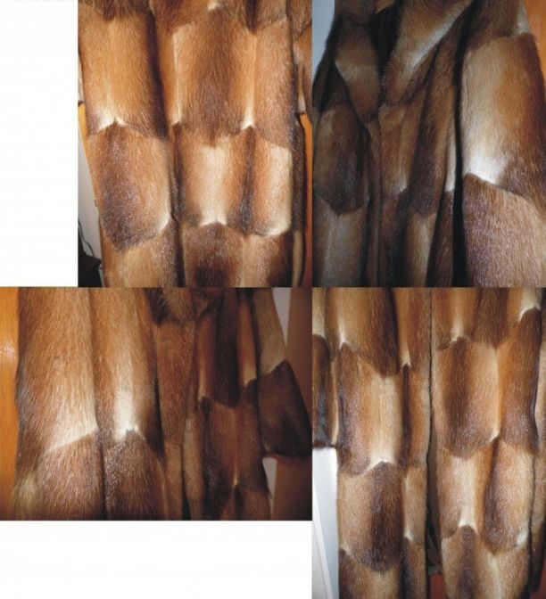 Haina dama blana naturala de bizam, lunga, masura 44 - ca noua