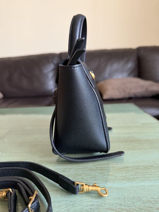 Celine кожена черна чанта