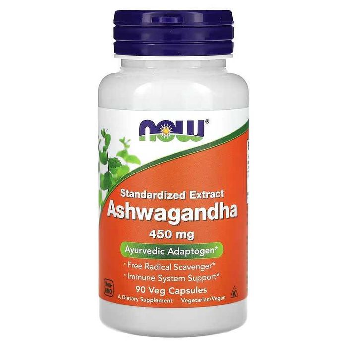 NOW Foods Ашваганда Ashwagandha ashvaganda 90 и 180 капсул