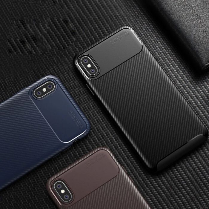 Husa Autofocus Neagra Slim 0,5mm - iPhone X XR XS MAX