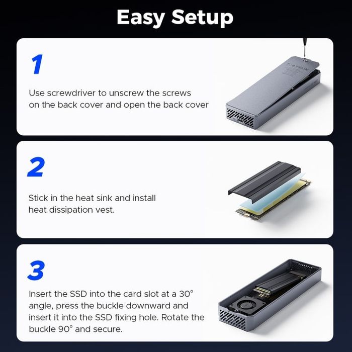 Orico nvme carcasa externă ssd  USB 4 / Thunderbolt 4/