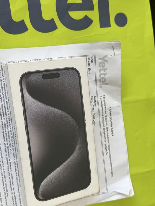 КАТО НОВ 128GB iPhone 15 Pro Гаранция Yettel 2027 Black