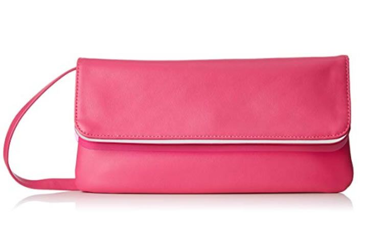 Esprit, клъч от еко кожа, розов, ново