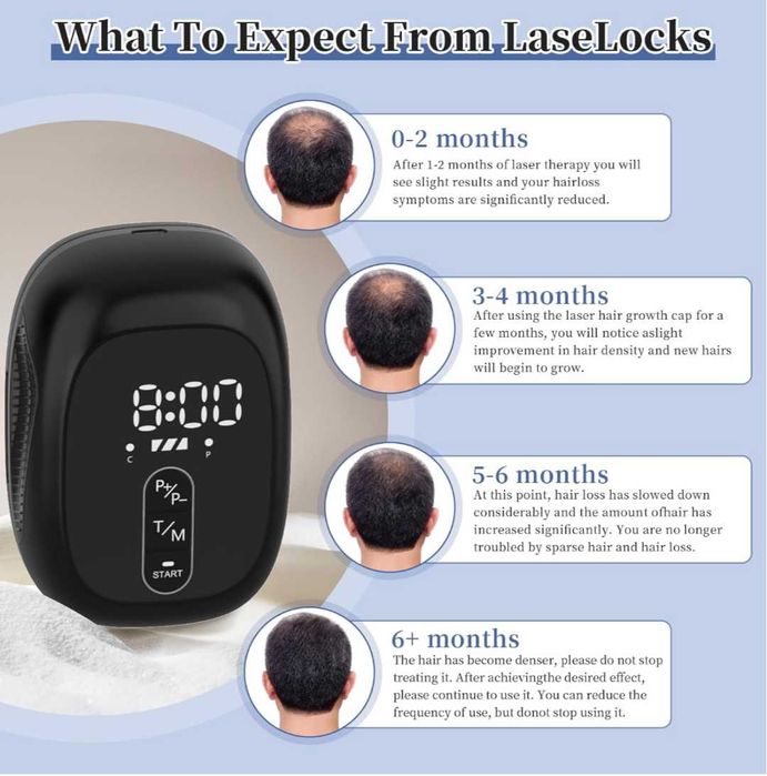 laserLocks Lasercomb-002 нов модел лазерен гребен за растеж на коса