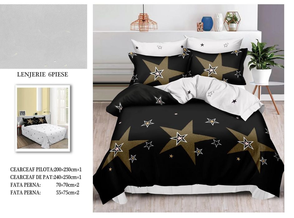 Lenjerii bumbac tip finet 6 piese