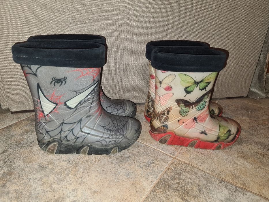 Гумени ботуши с чорап