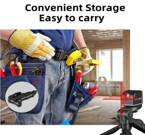 360° Лазерно Нивелиране Кръстосани Линии Магнитно Измерване Адсорбция