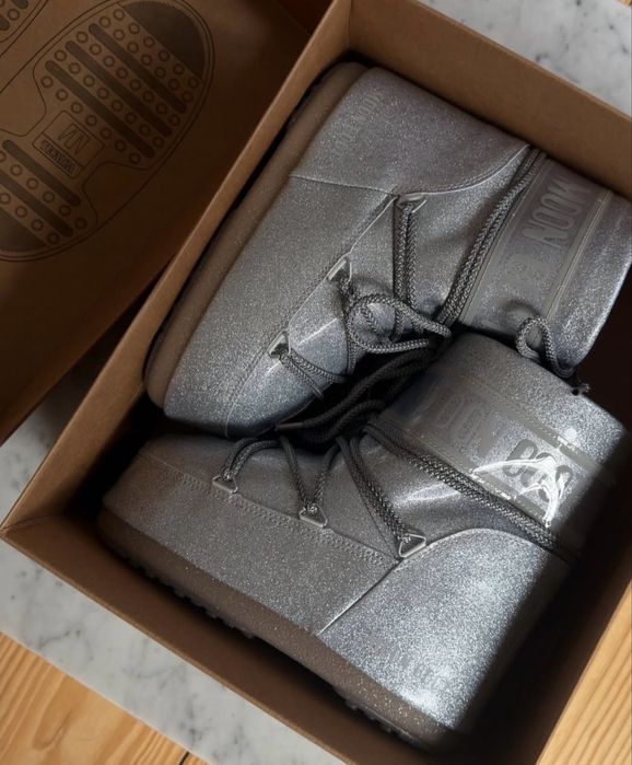 Moon Boot Icon Glitter Low originale noi 36/38