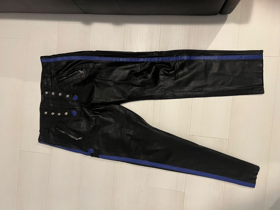 Pantalon piele biker/rocker