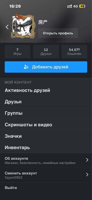 Стим акаунт с ножом