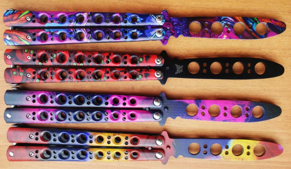 Тренировъчен нож пеперуда / цветове /