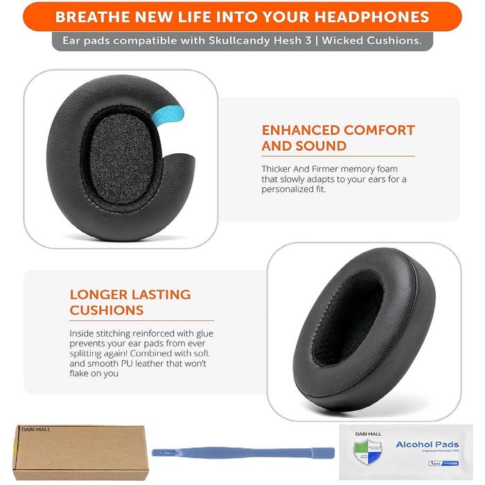 Set 2 bureti + Banda pentru casti Skullcandy Hesh ANC Hesh EVO Hesh 3