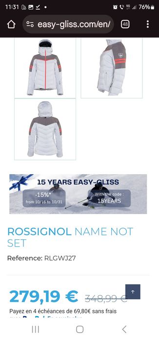 Vand geaca ski Rossignol, model: Rlgwj27 Women's Ski Jacket