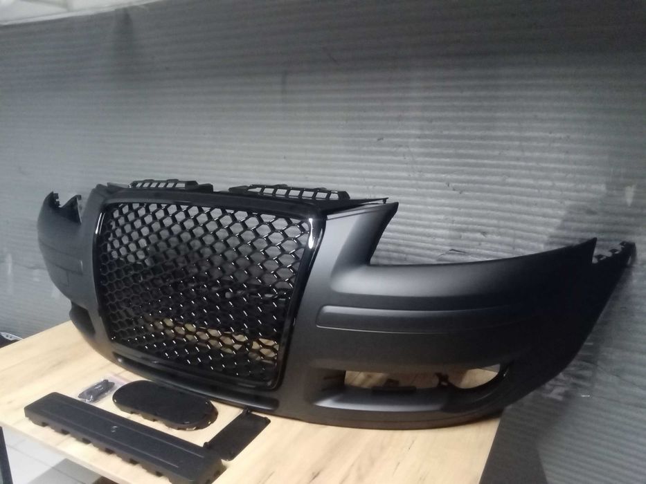 Pachet bara+grila masca radiator rs look fata Audi A3 2005-2008