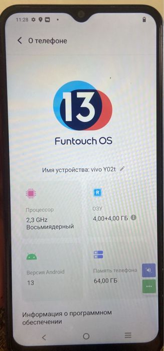 Vivo Y02t новый
