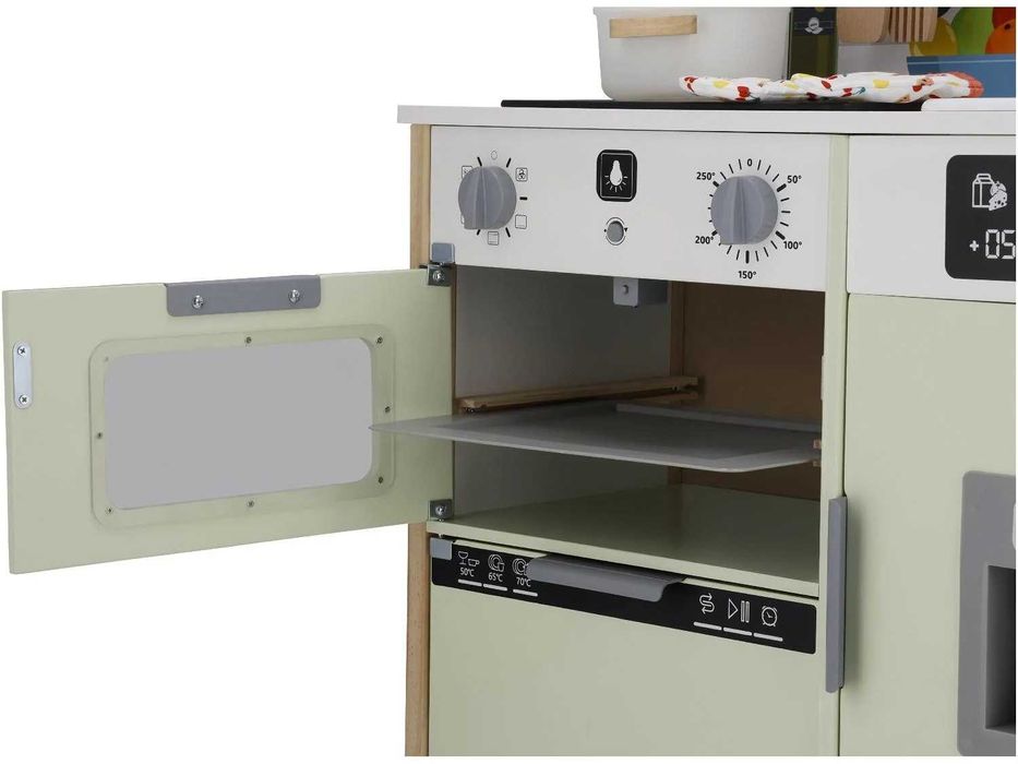 Детска Дървена Кухня Малкия Готвач Звуци Светлини Аксесоари