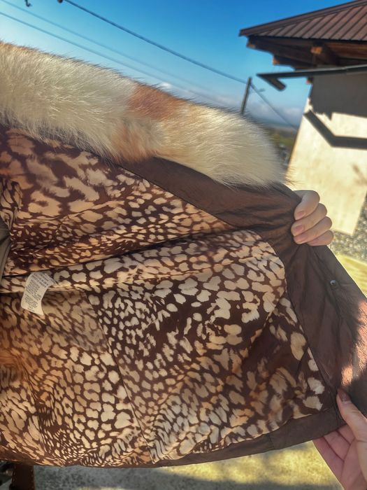 Geacă guler vulpe deosebită mărimea M-L