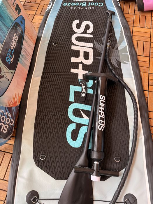 Чисто нов падъл борд – комплект с помпа и гребло.