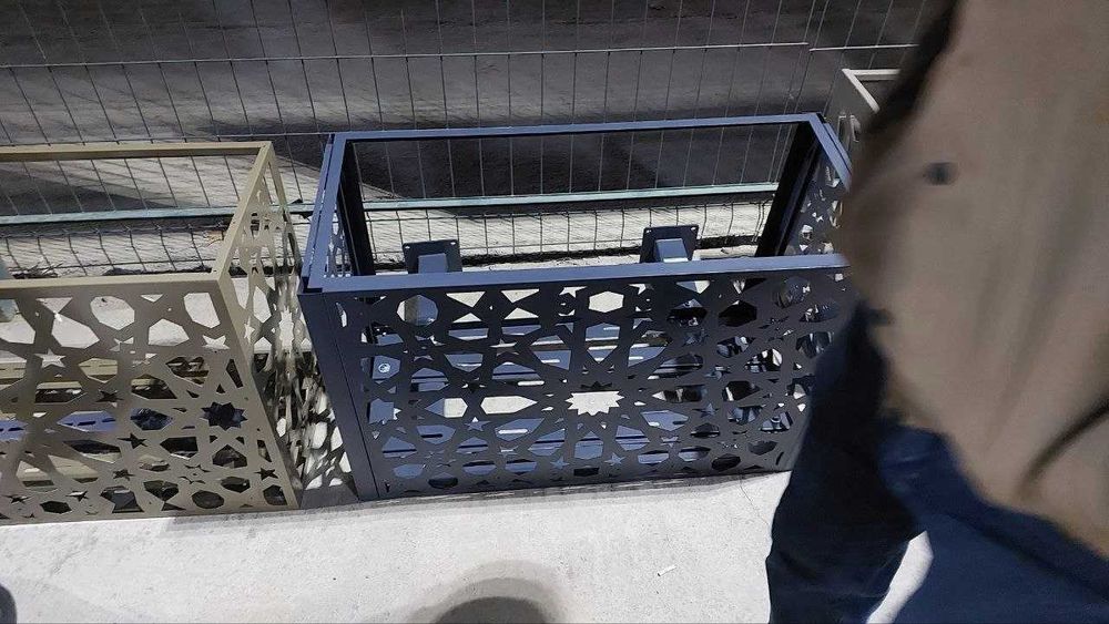 Декор решетки корзины кондиционеров, обшивка разными узорами