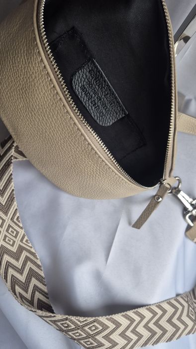 Geanta piele naturala Italia -noua-