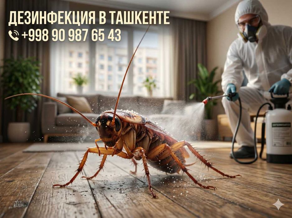 Toshkentda tezkor dezinfeksiya 24/7! Tarakan, burga yo'q qilish
