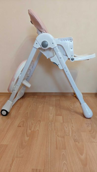 Детско столче за хранене YUMMY розово/бяло - Kinderkraft