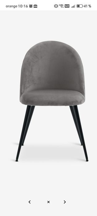Set 4 scaune Kokkedal catifea gri/ negru
