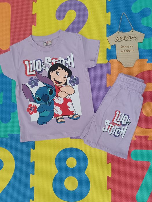 Детски летен комплект с Лило и Стич за момиче
