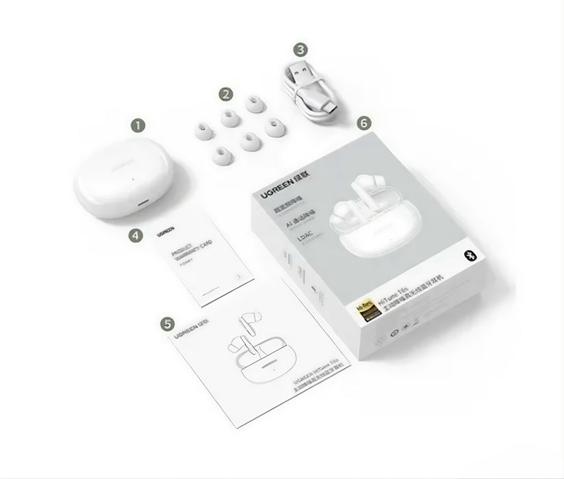 UGREEN HiTune T6S Hi-Res + LDAC + Активным Шумоподавлением