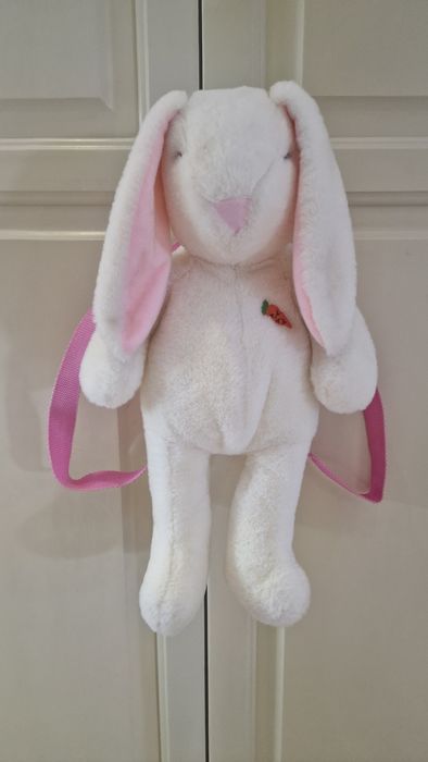 Раница заек (бяло)