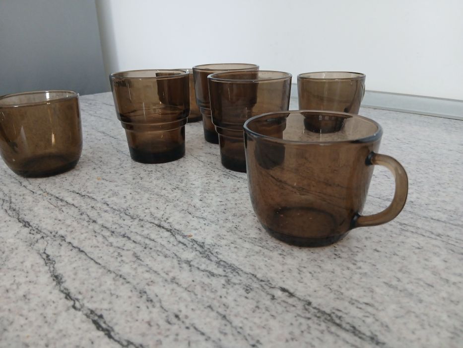 Vand set 7 cesti si pahare marca Luminarc stare perfecta ca noi