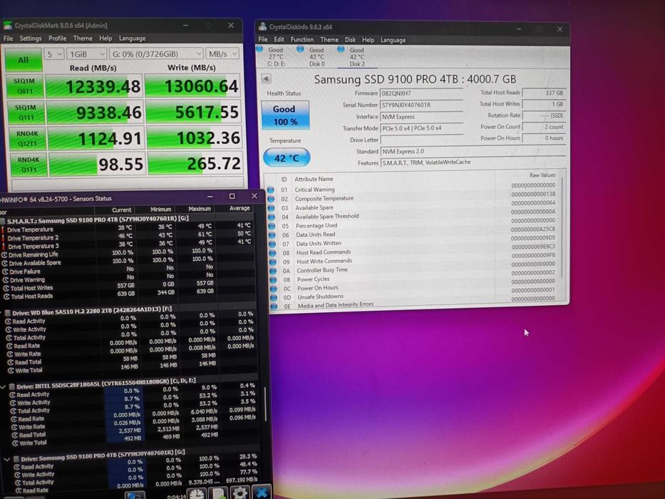 vand ssd samsung 9100 po 4tb pciex 5.0 nou 0 ore bulk nvme m2