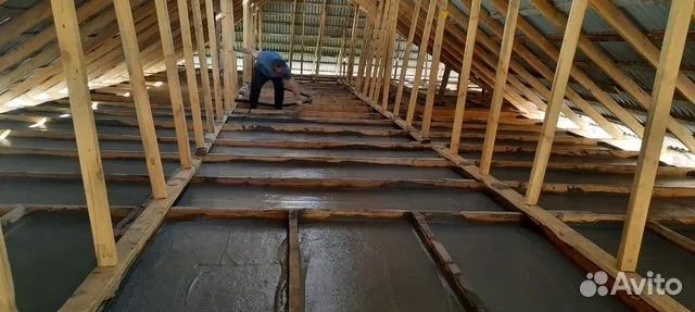 Утепление крыши пенобетоном